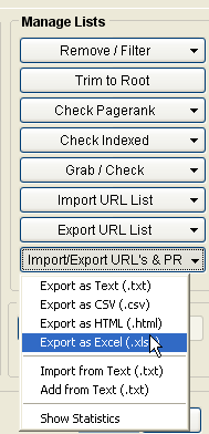 ScrapeBox : manage list